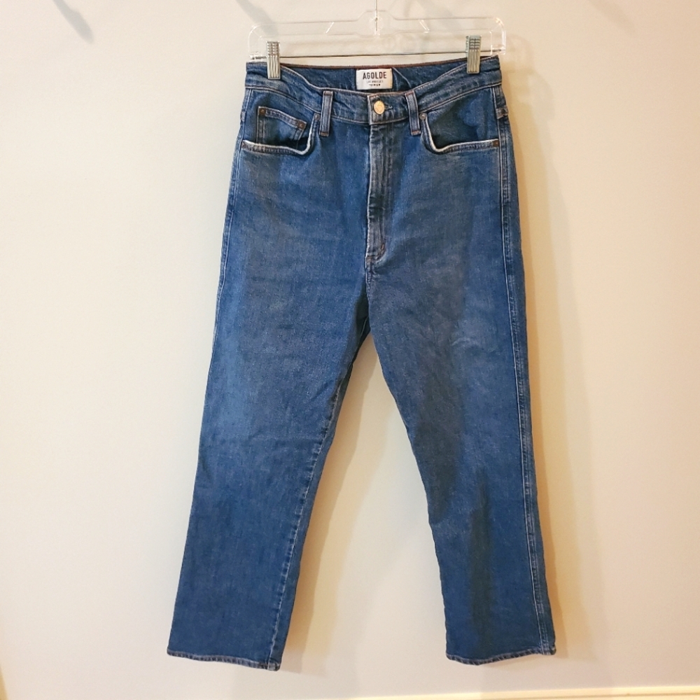 EUC Agolde pinch waist high rise kick jeans